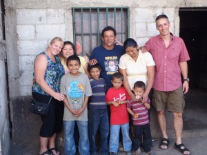 Lorraine and Reinaldo visiting with Mynor's family